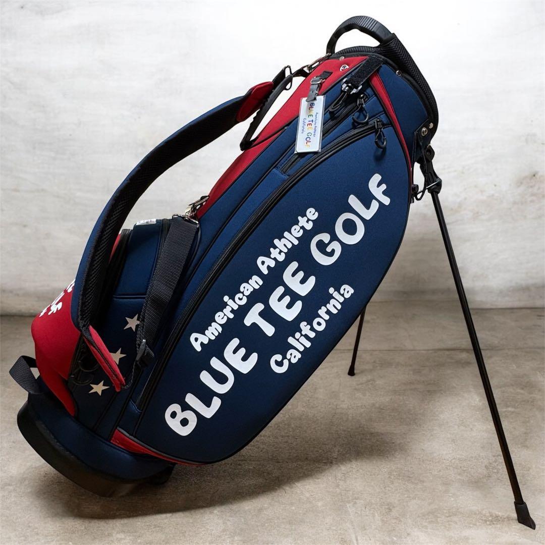 新素材　ブルーティーゴルフ キャディバッグ ストレッチ スタンドキャディバック