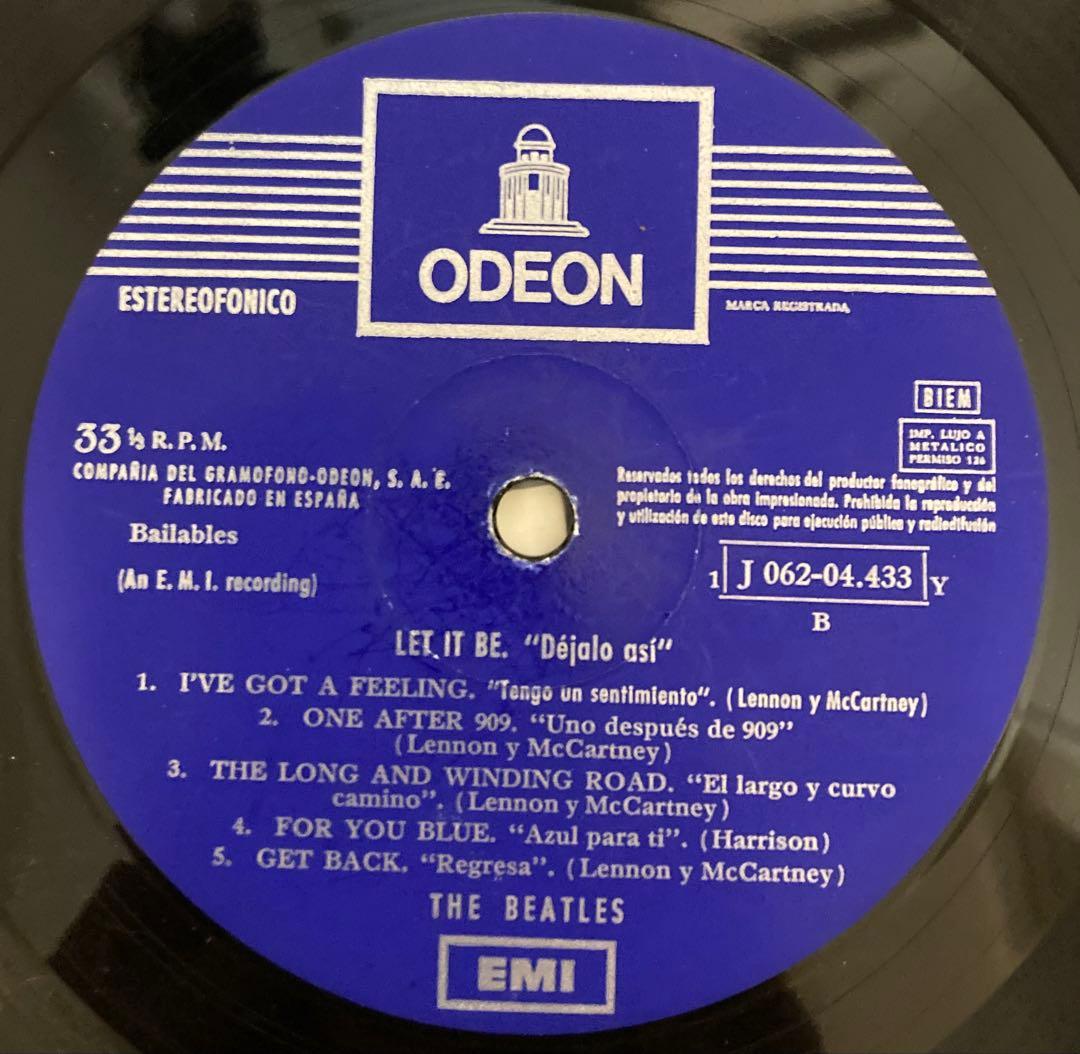 稀少スペインオリジナル1stレットイットビーBeatlesビートルズレコード