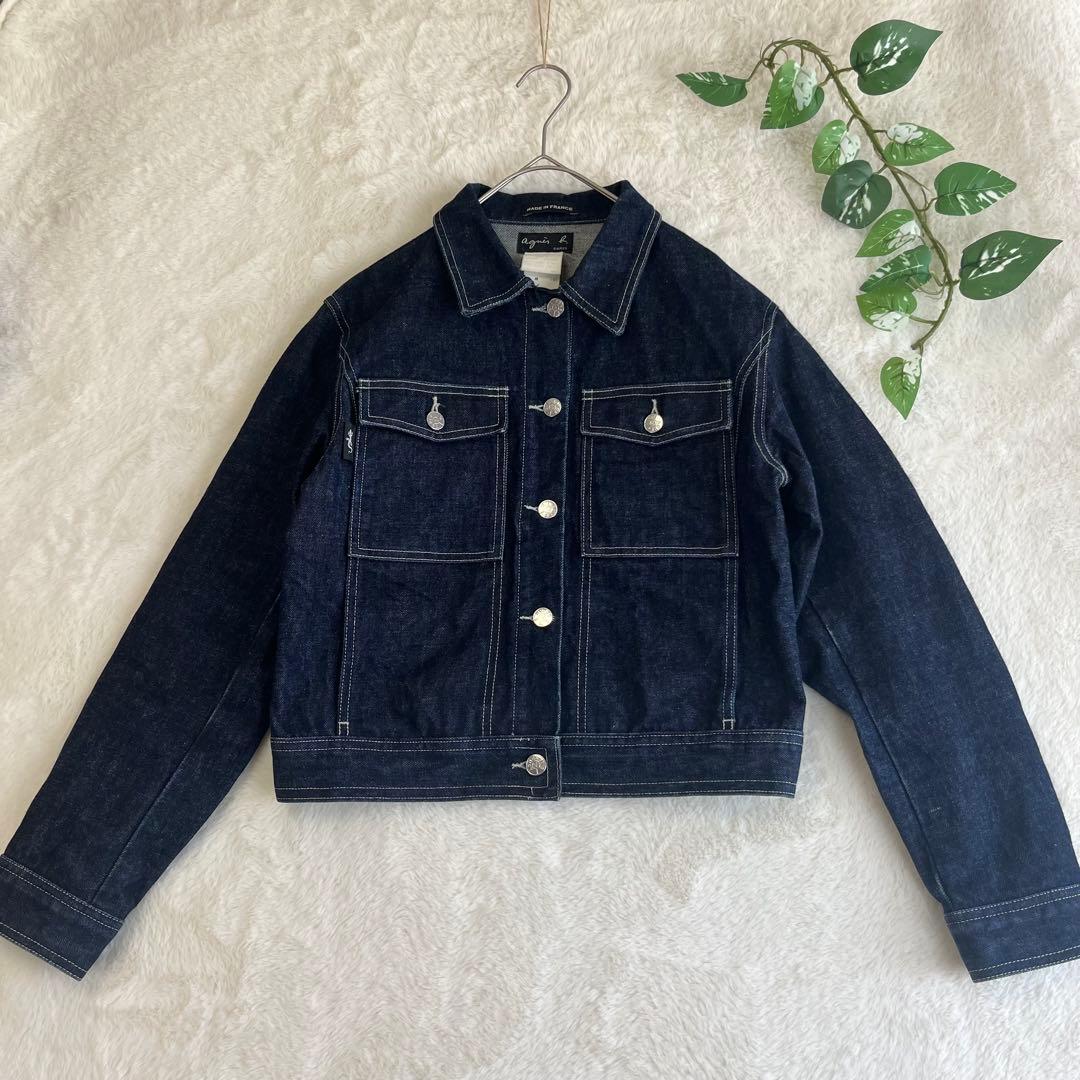 【美品】 90s agnes b レディース デニムジャケット フランス製 2