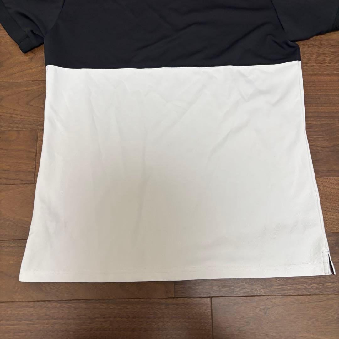 BRIEFING バイカラーポロシャツ ブラック×ホワイト　 Lサイズ