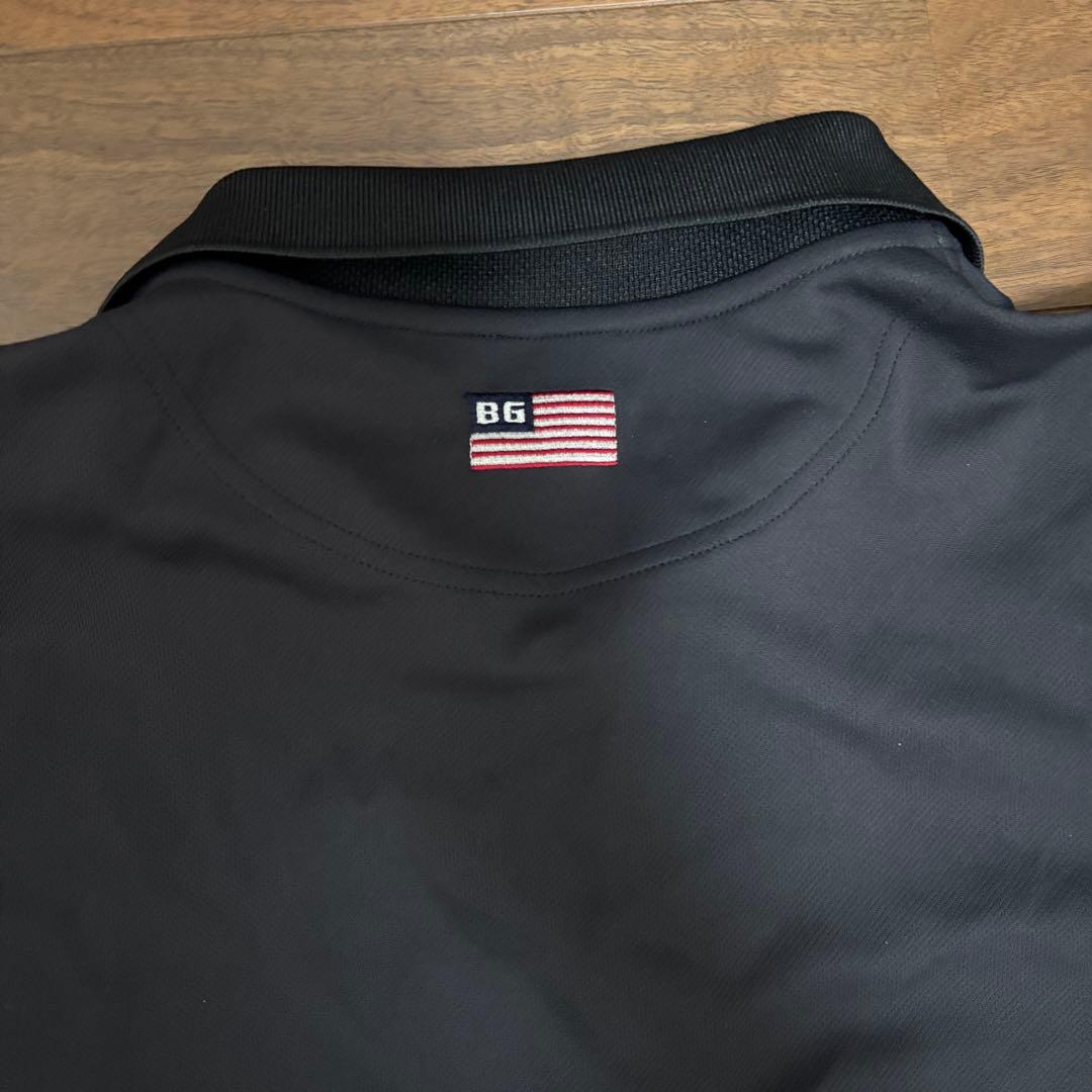 BRIEFING バイカラーポロシャツ ブラック×ホワイト　 Lサイズ