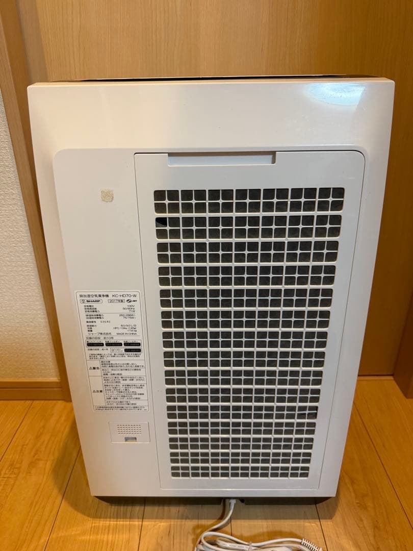 SHARP除加湿空気洗浄機KC-HD70-W