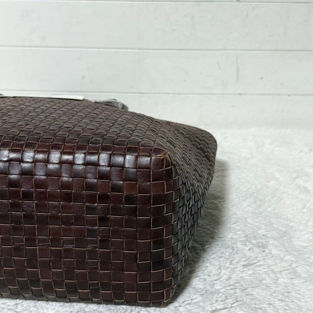 ⭐️新品未使用⭐️　マザーハウス　イントレチャート　ハンドバッグ　レザー　ブラウン