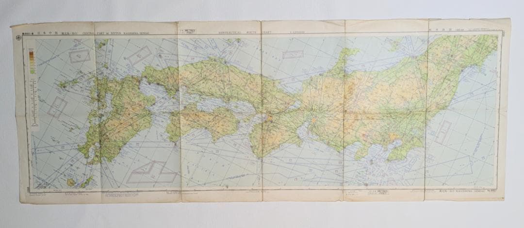 航空路図 日本中部（鹿児島-仙台）