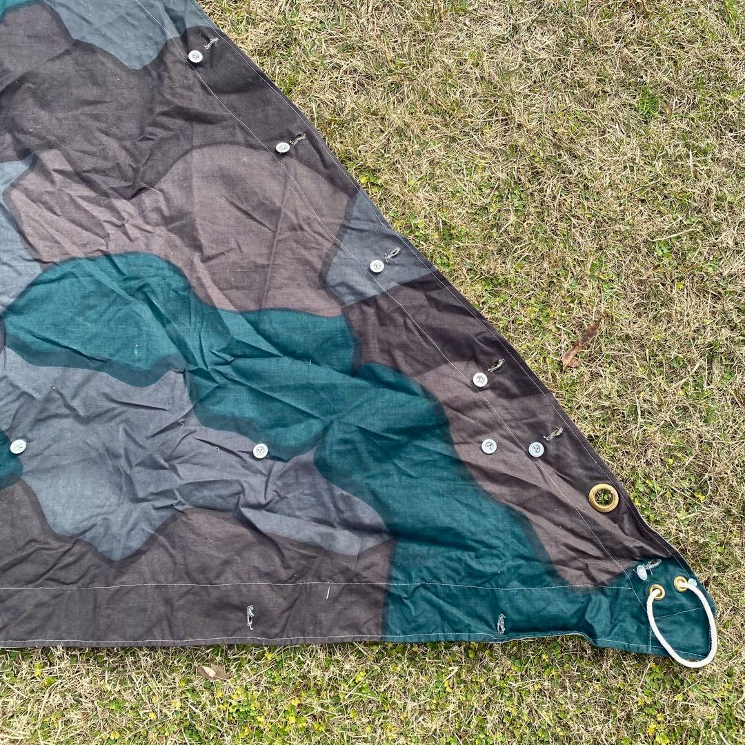 スウェーデン軍幕　ノルディックカモ　１枚　1940～50年代ビンテージ