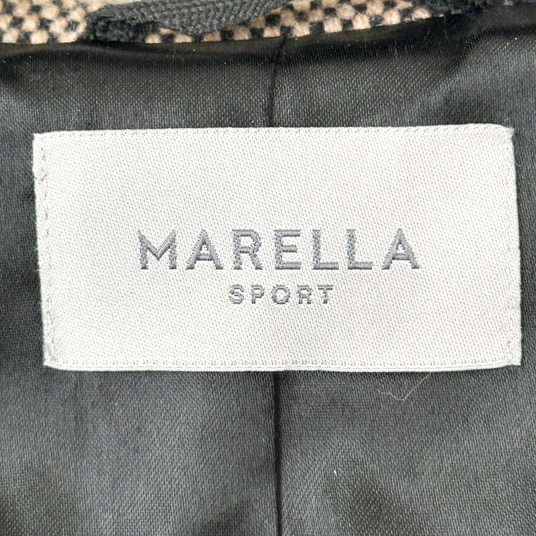 大きいサイズ❤️XL MaxMara マレーラ　フーデットコート　チェック　黒