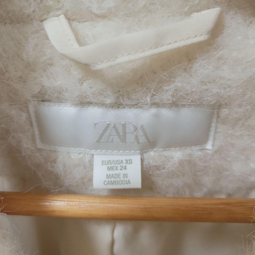 新品未使用 ブークレダブルブレストミディ丈コート ホワイト XS ZARA