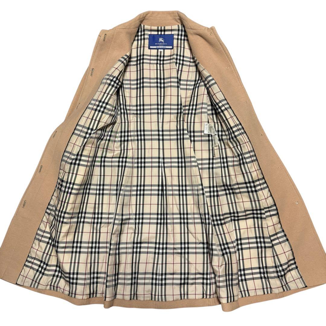 美品 BURBERRY BLUE LABEL アンゴラ混 コート キャメル 38
