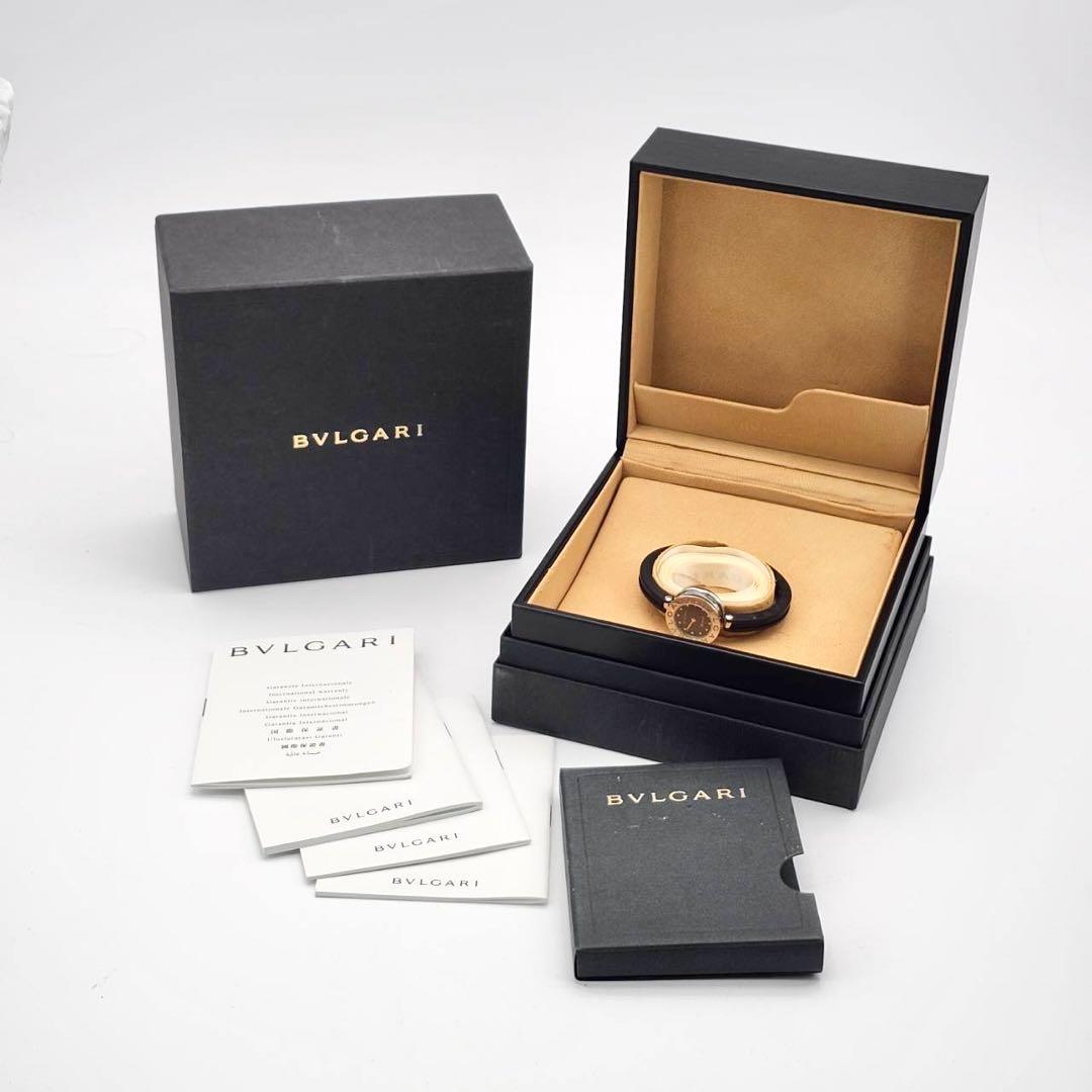 美品✨　新品電池　ブルガリ　ビーゼロワン　BZ22S ブラックバングル　付属品有