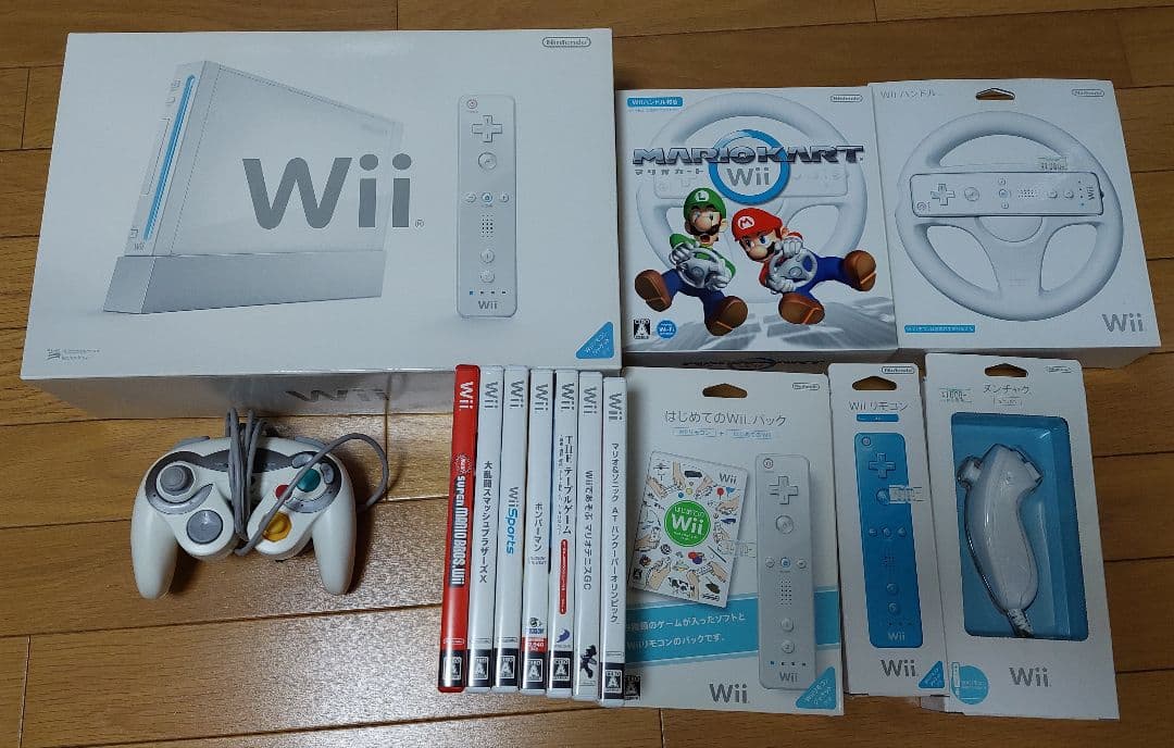 Nintendo Wii RVL-S-WD本体、コントローラー、ソフトセット