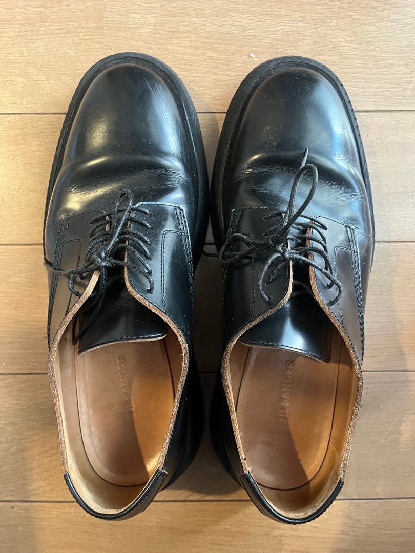 m*i様 ジルサンダー レザー　プラットフォーム　シューズ　革靴　メンズ　裏張り