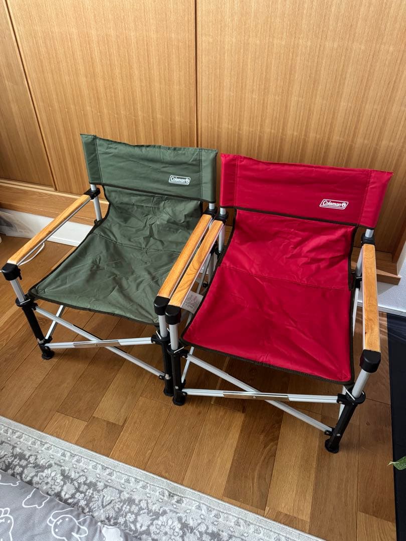 Coleman アウトドアチェア ツーウェイキャプテンチェア レッド グリーン