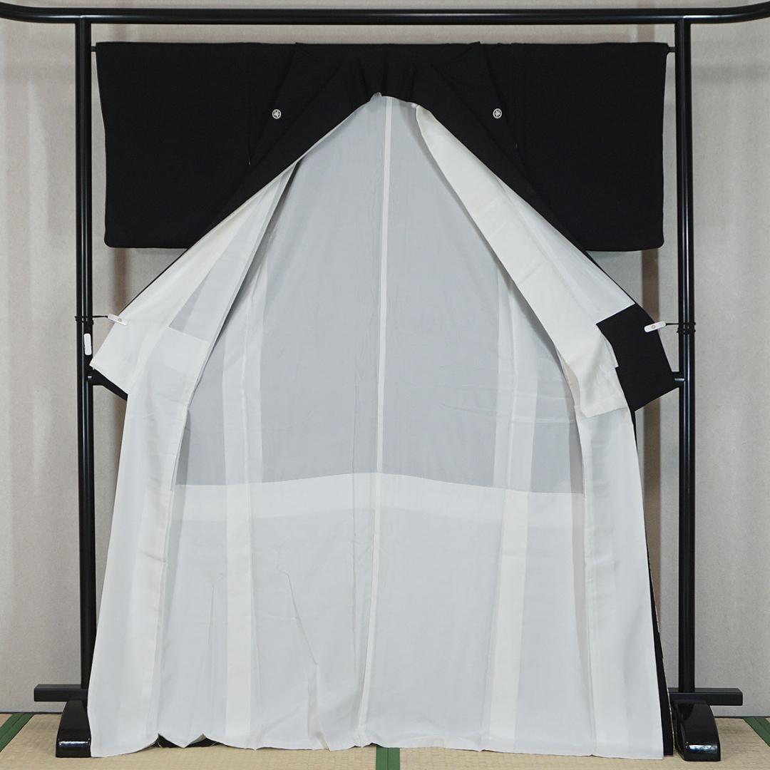 LLサイズ　170cm　金彩刺繍　総刺繍　正絹黒留袖　a845