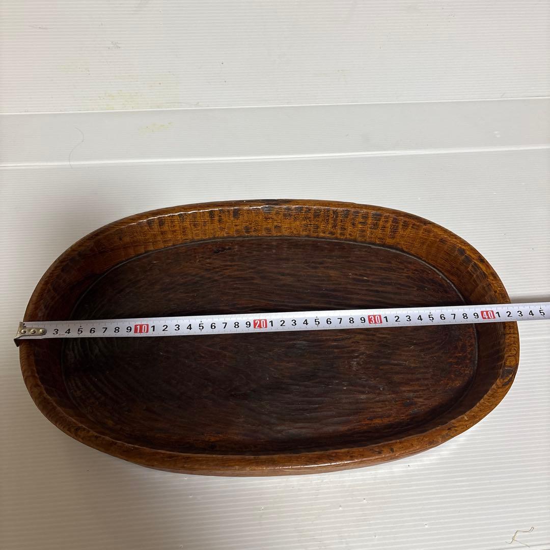 年代物、骨董品 煎茶盆/茶道具/木彫り