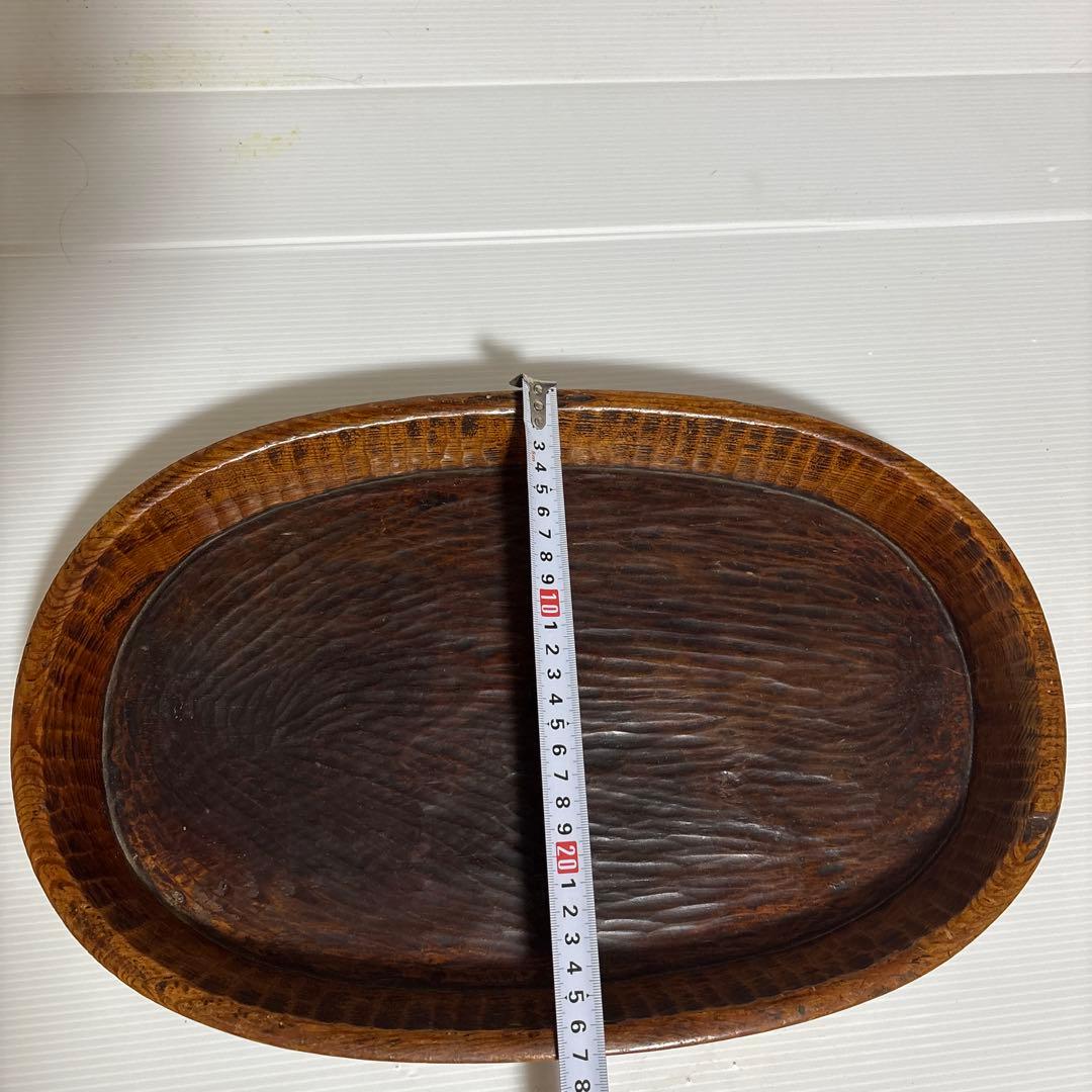 年代物、骨董品 煎茶盆/茶道具/木彫り