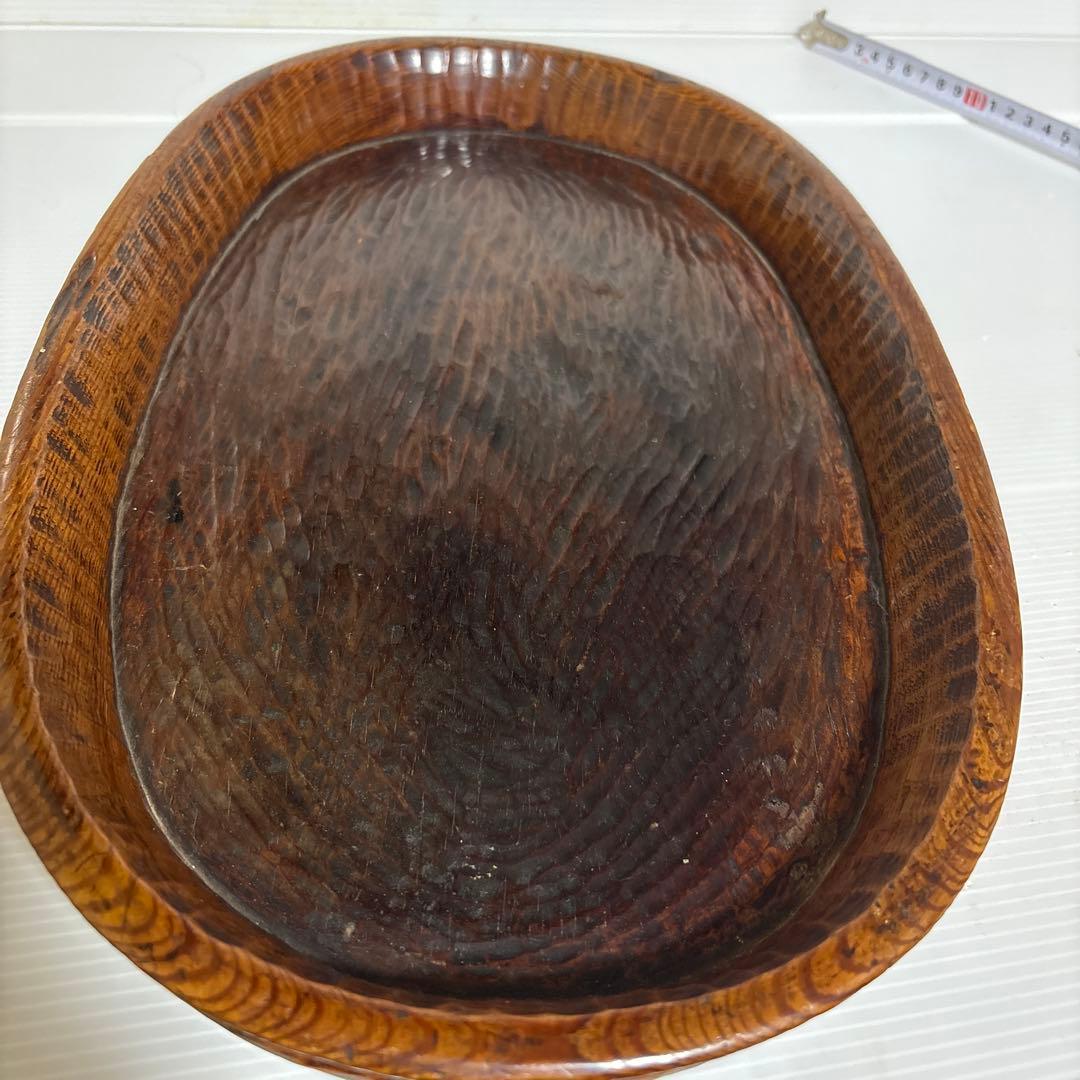 年代物、骨董品 煎茶盆/茶道具/木彫り