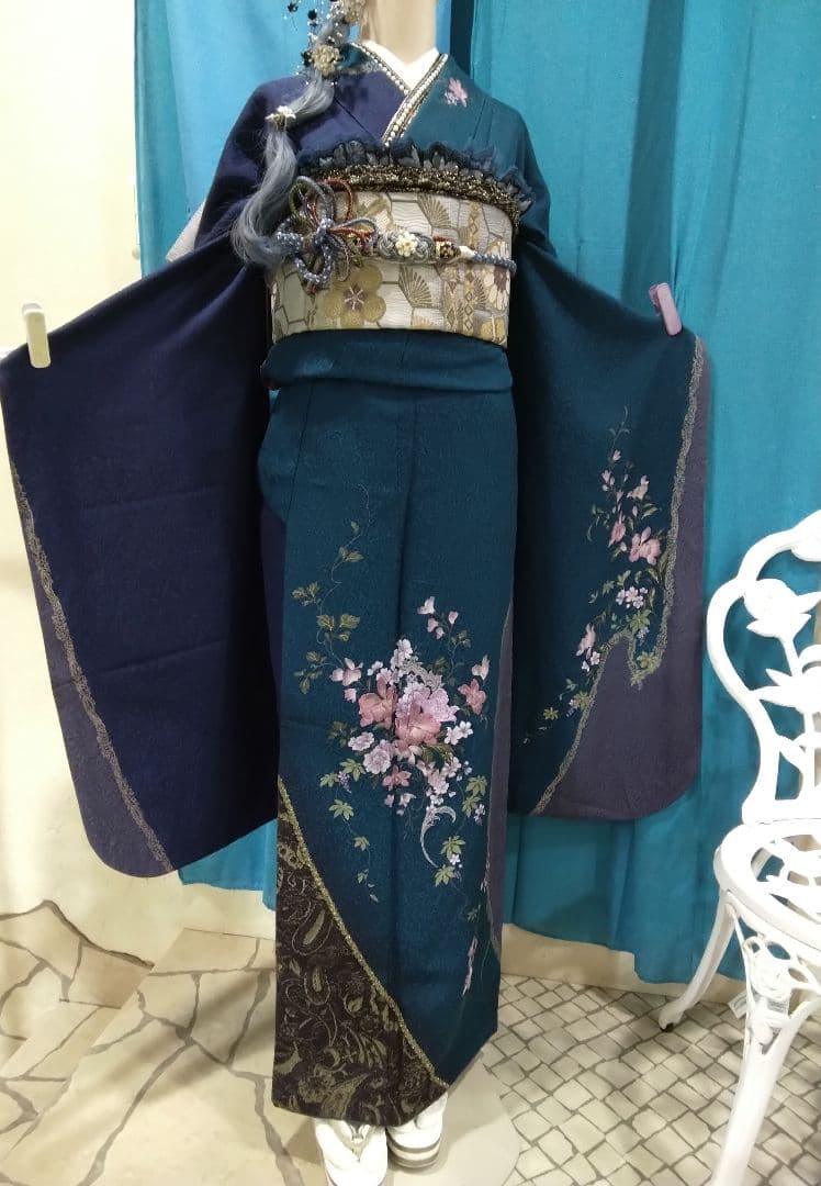 振袖フルセット、やまと誂製振袖、重ね衿、帯揚げ帯締め、西陣袋帯、襦袢、ガード加工