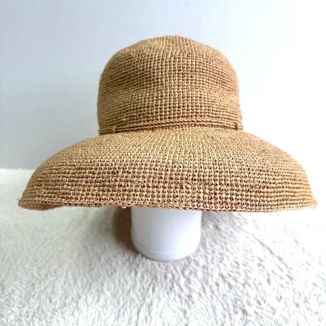 【極美品】ヘレンカミンスキー プロバンス12 麦わら帽子 ストローハット つば広