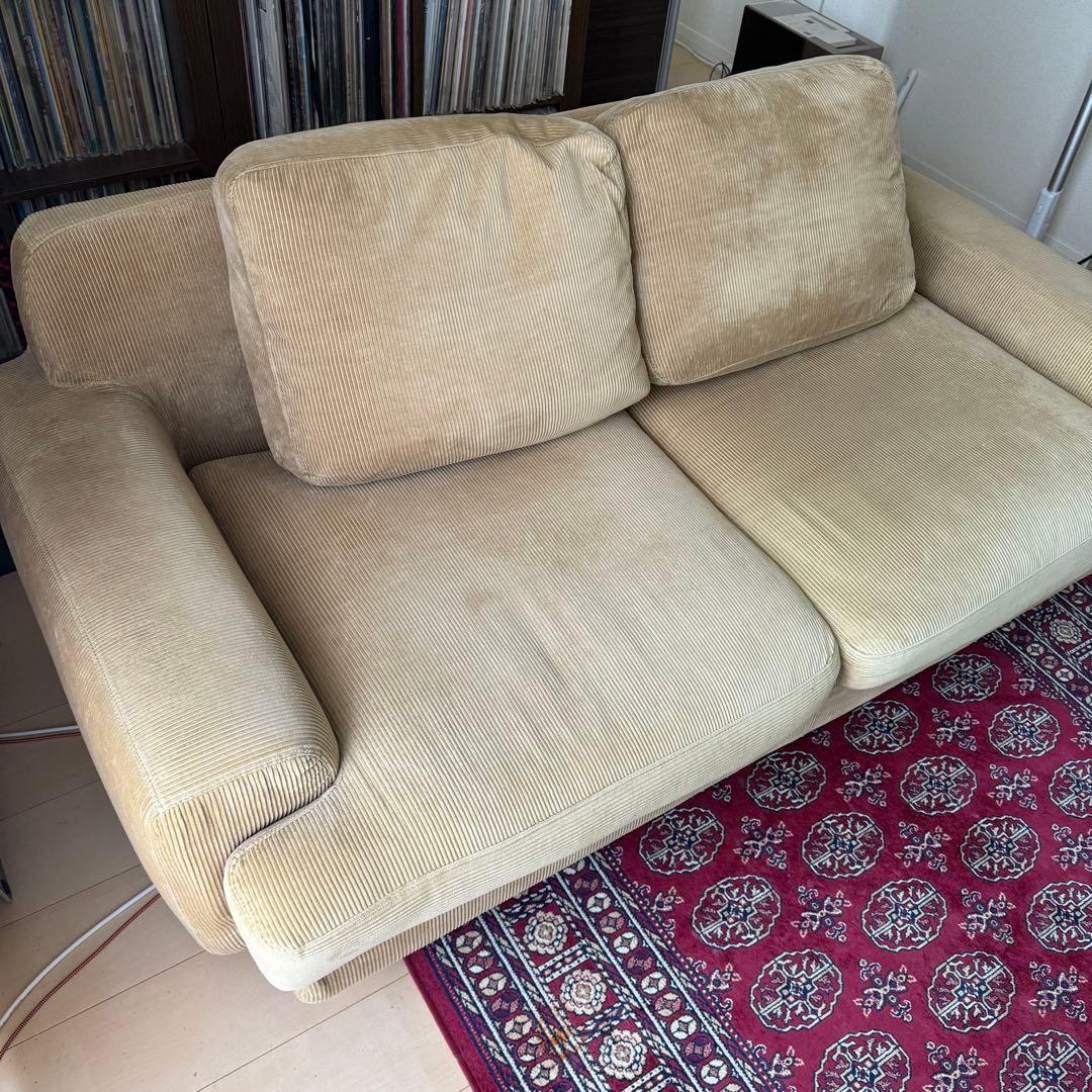 【5/21まで】unico GREIGソファ（たのメル便発送） 2.5シーター