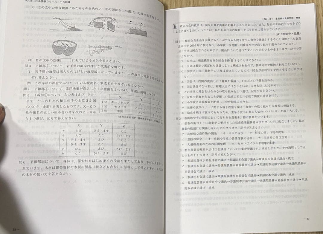 浜学園　6年　社会テキスト14冊完全セット