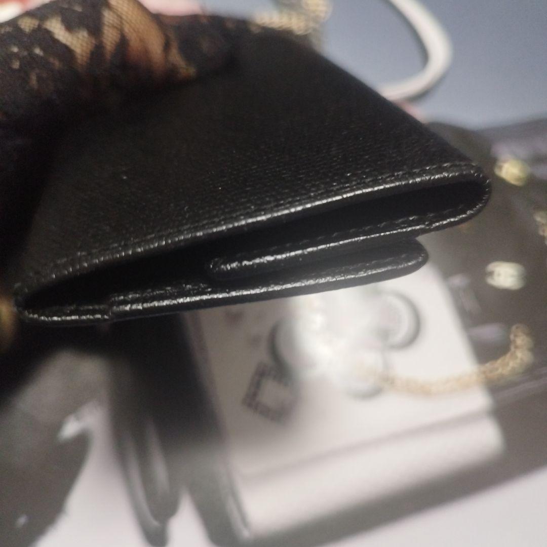 CHANEL ブラックレザーキーケース