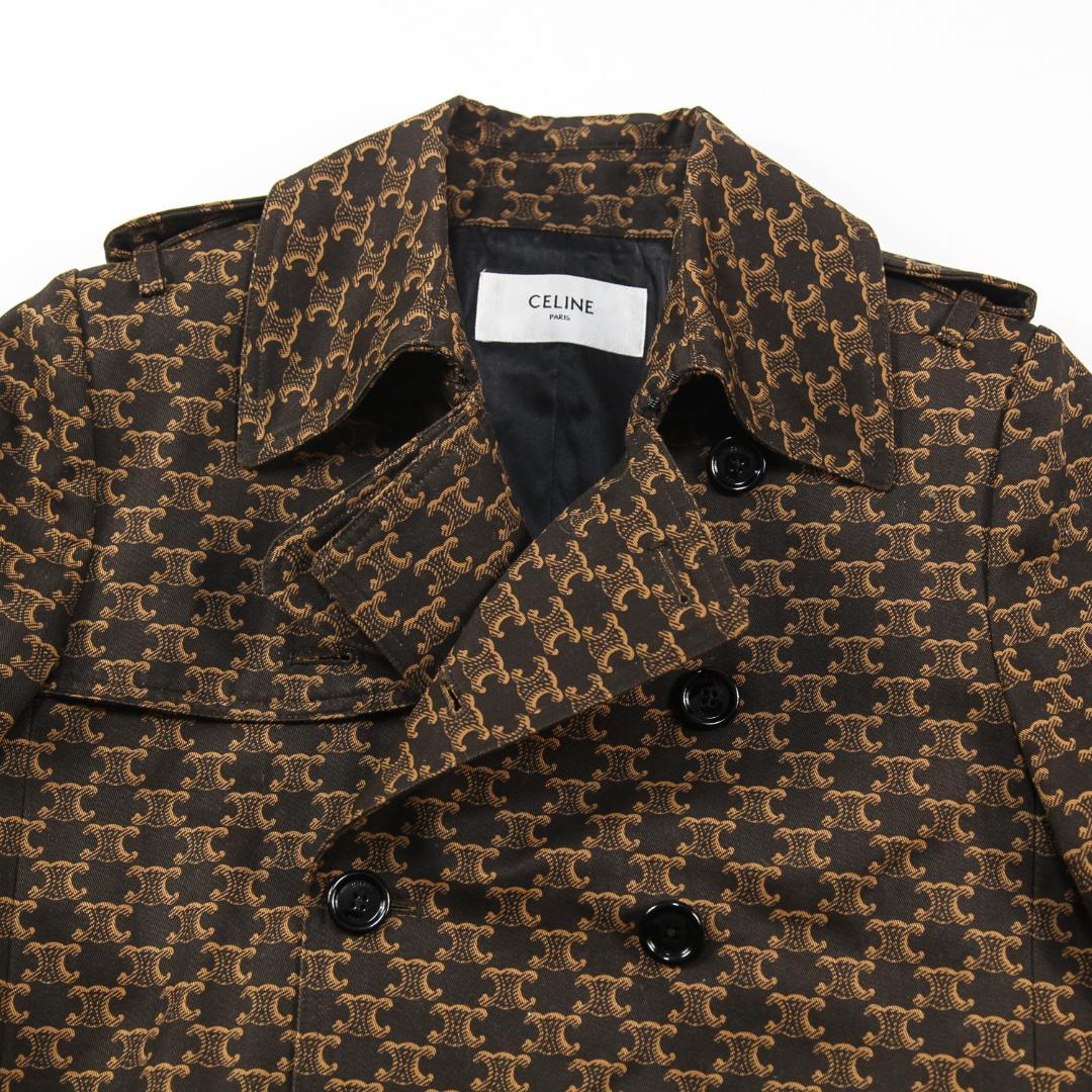 極美品 CELINE 21SS 70’S トレンチコート トリオンフ プリント