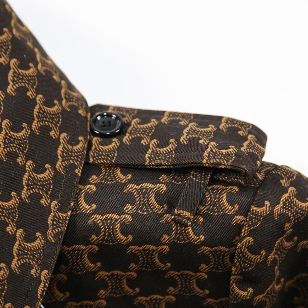 極美品 CELINE 21SS 70’S トレンチコート トリオンフ プリント