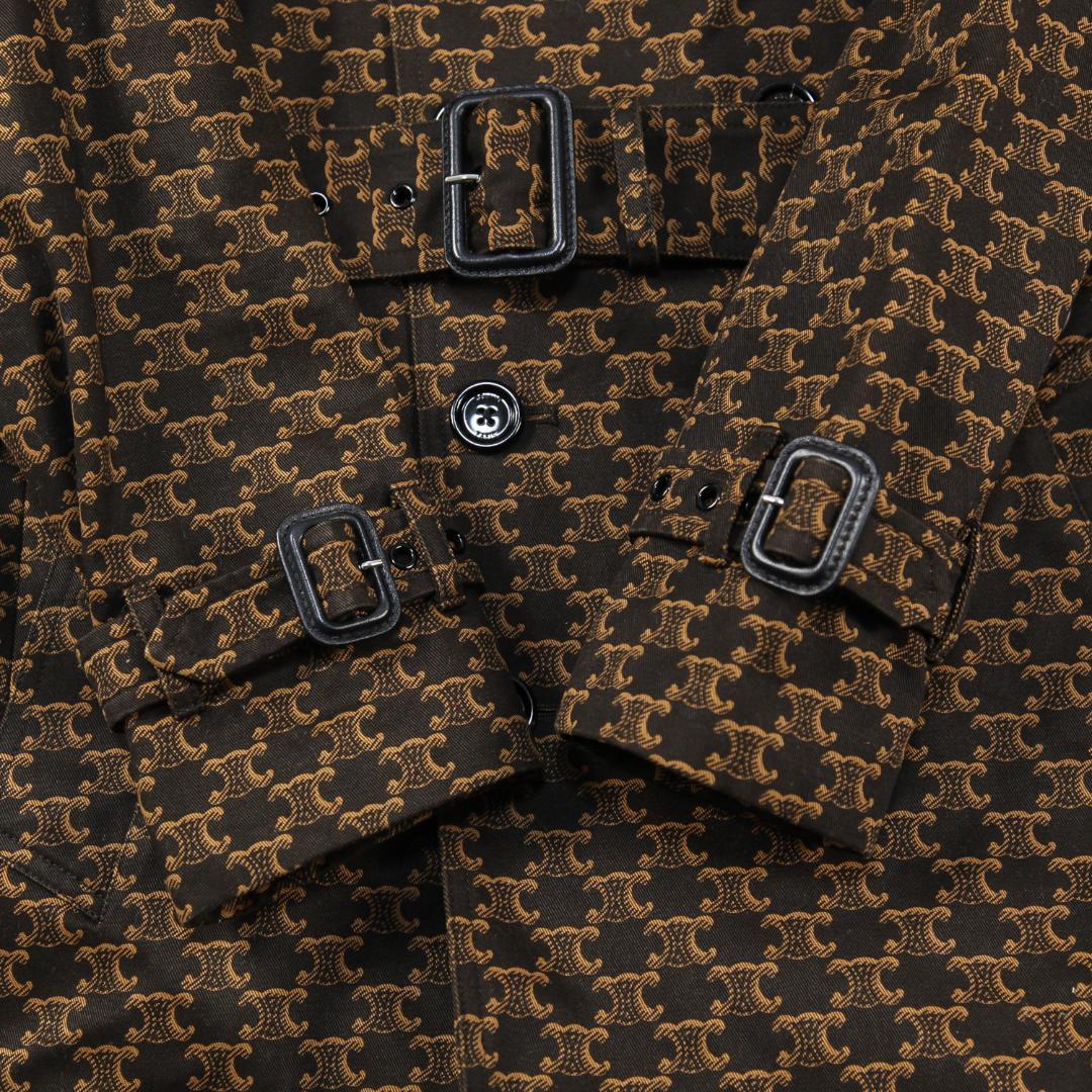 極美品 CELINE 21SS 70’S トレンチコート トリオンフ プリント