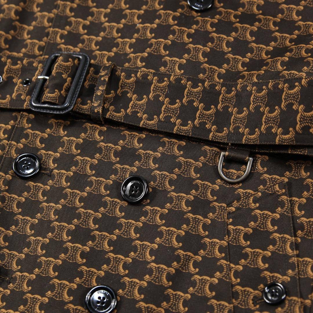 極美品 CELINE 21SS 70’S トレンチコート トリオンフ プリント