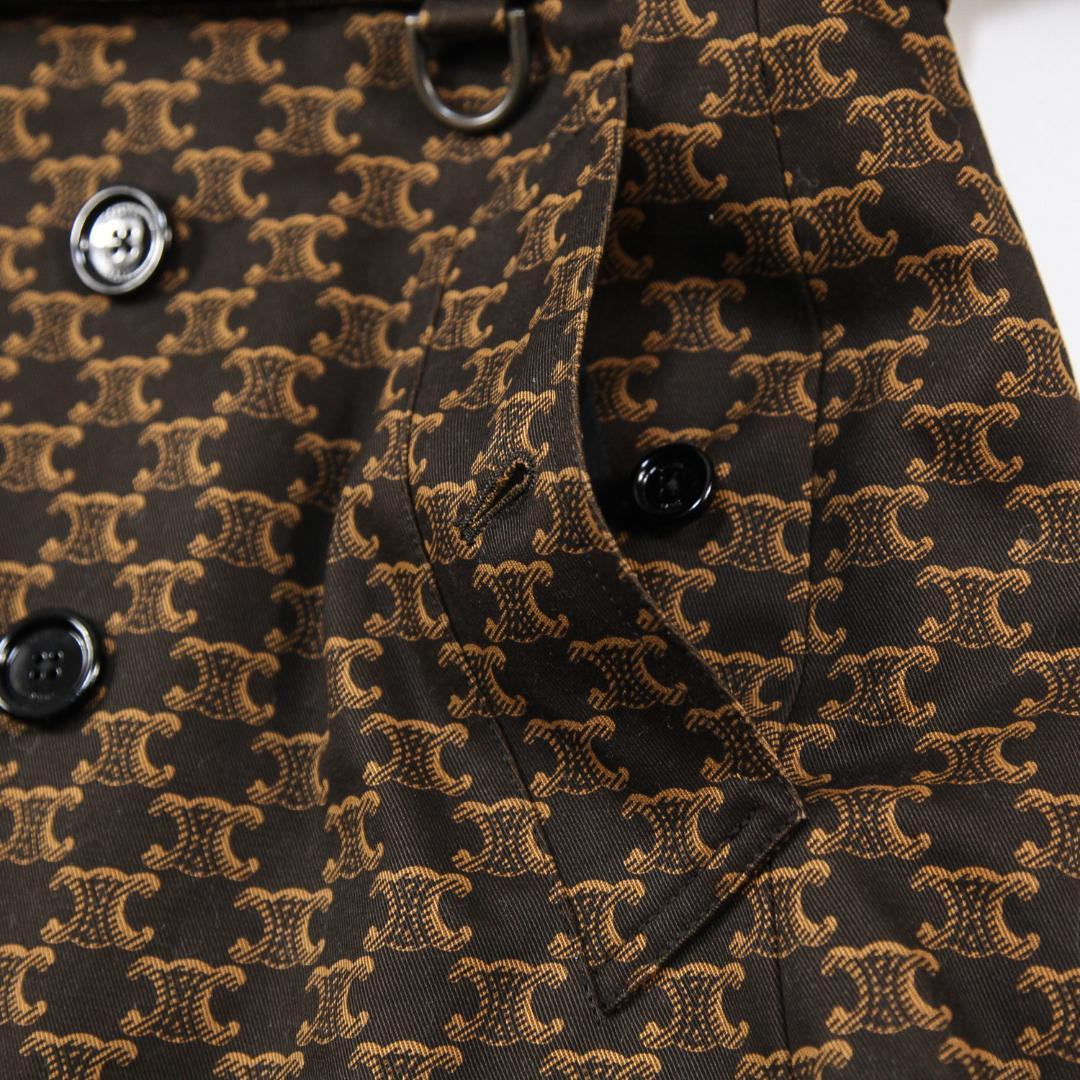 極美品 CELINE 21SS 70’S トレンチコート トリオンフ プリント