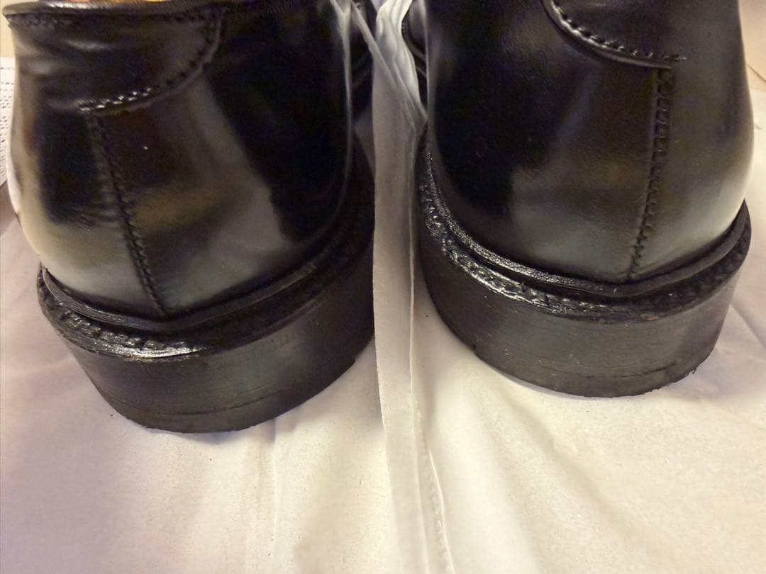 ALDEN: コードバン プレーントゥ　ブラック6.5