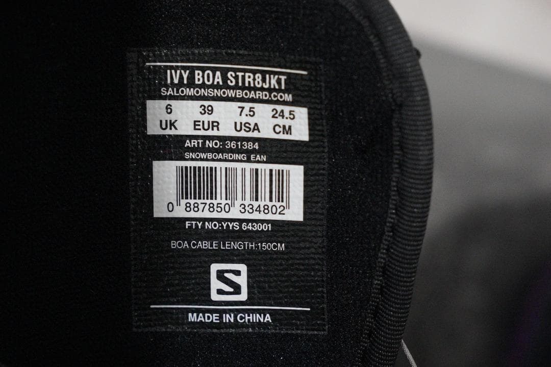 3回使用 24.5cm SALOMON IVY BOA STR8JKT ブーツ