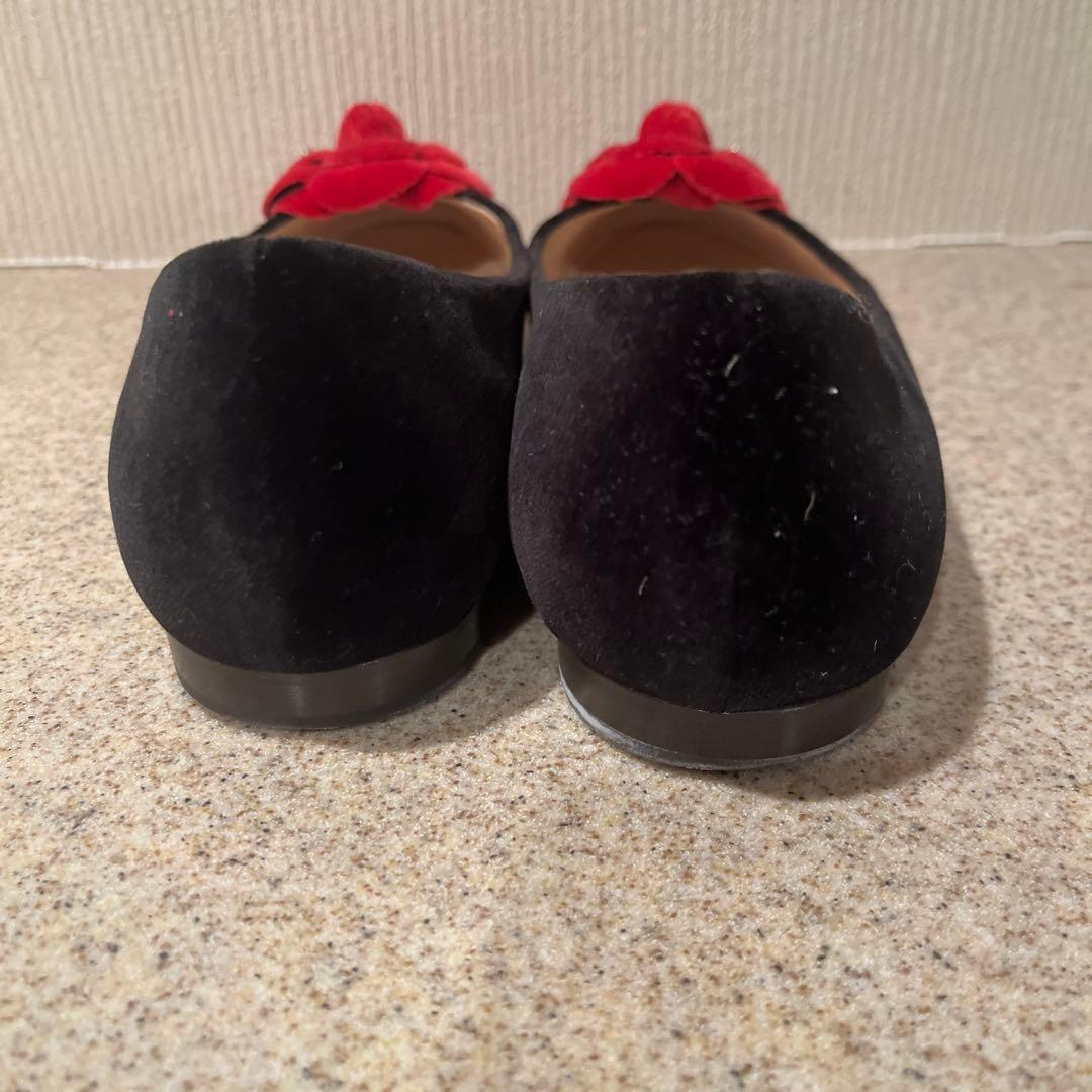 CHANEL フラットシューズ 黒 37.5