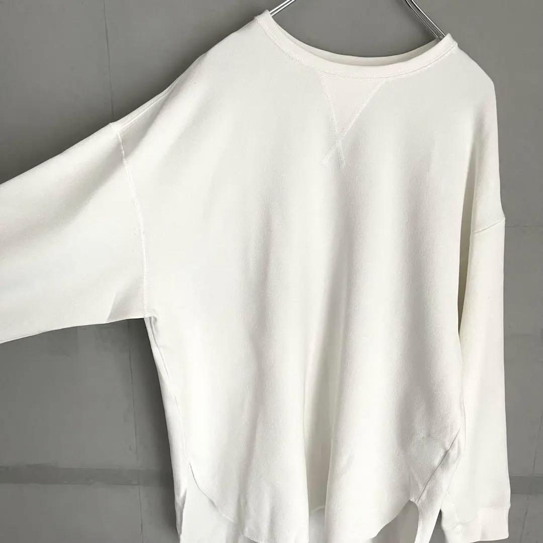 美品✨Whim Gazette Vガゼットプルオーバー　ホワイト　ロングスリーブ