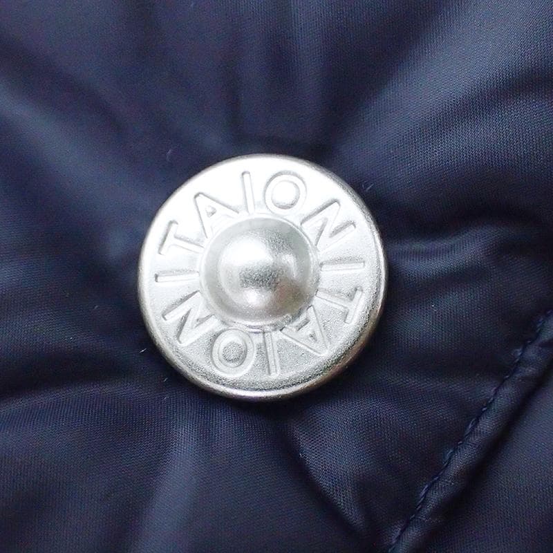 未使用 TAION タイオン シティ フード ロングダウンジレ XL ネイビー