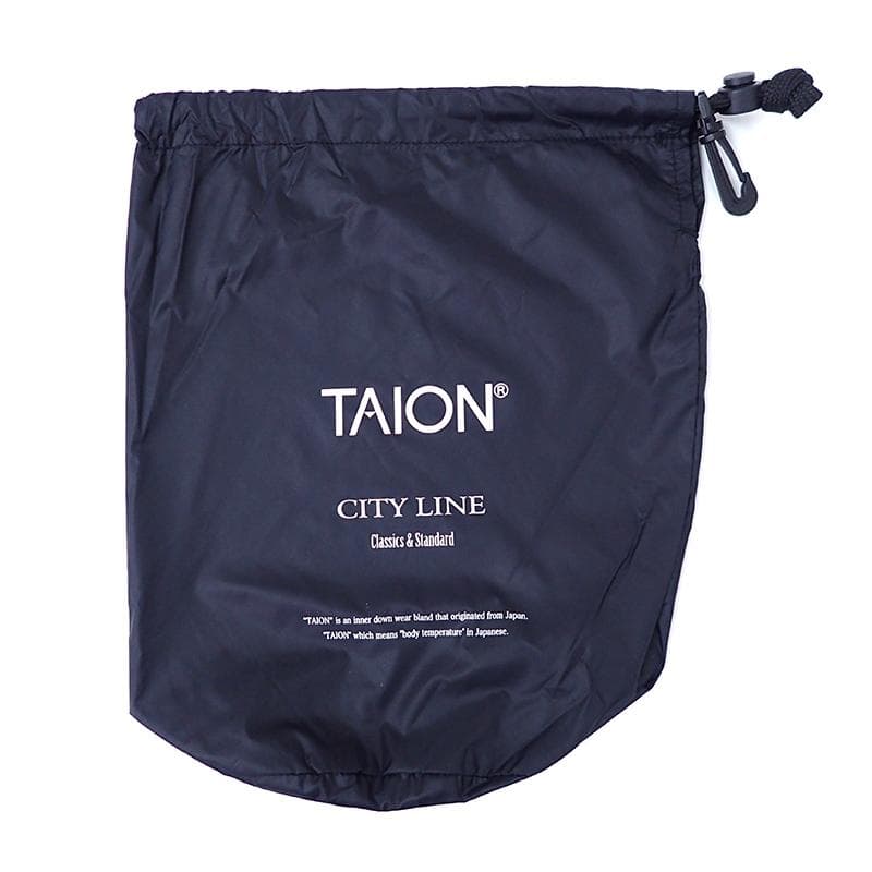 未使用 TAION タイオン シティ フード ロングダウンジレ XL ネイビー