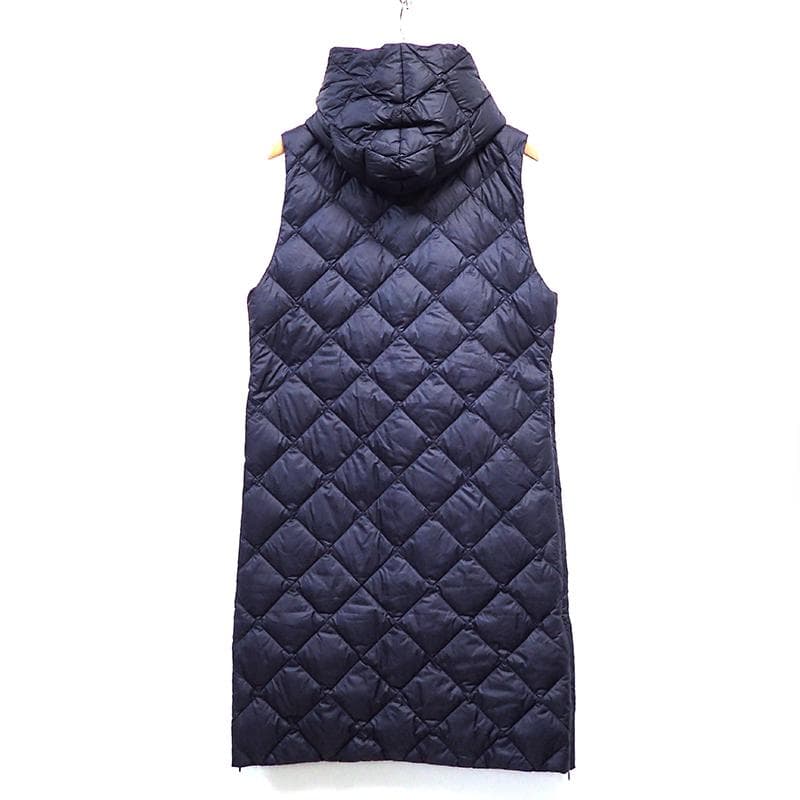 未使用 TAION タイオン シティ フード ロングダウンジレ XL ネイビー