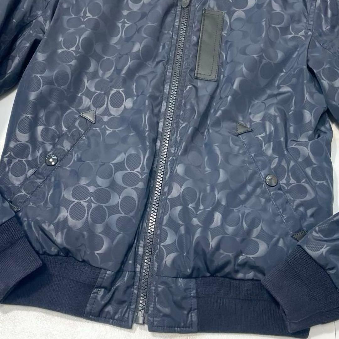 美品✨コーチ MA-1 ボンバージャケット リバーシブル シグネチャー 黒×紺