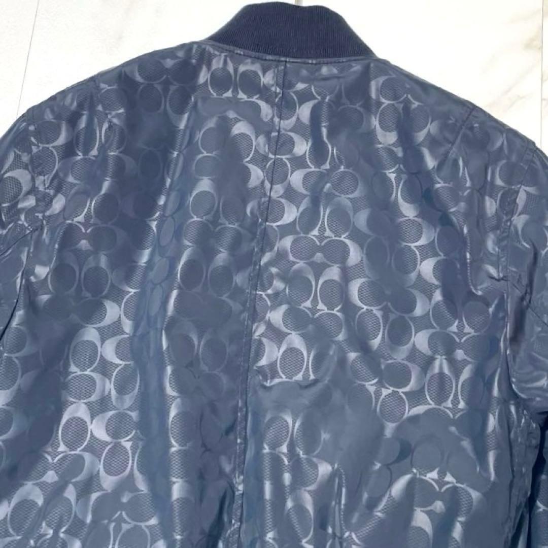 美品✨コーチ MA-1 ボンバージャケット リバーシブル シグネチャー 黒×紺