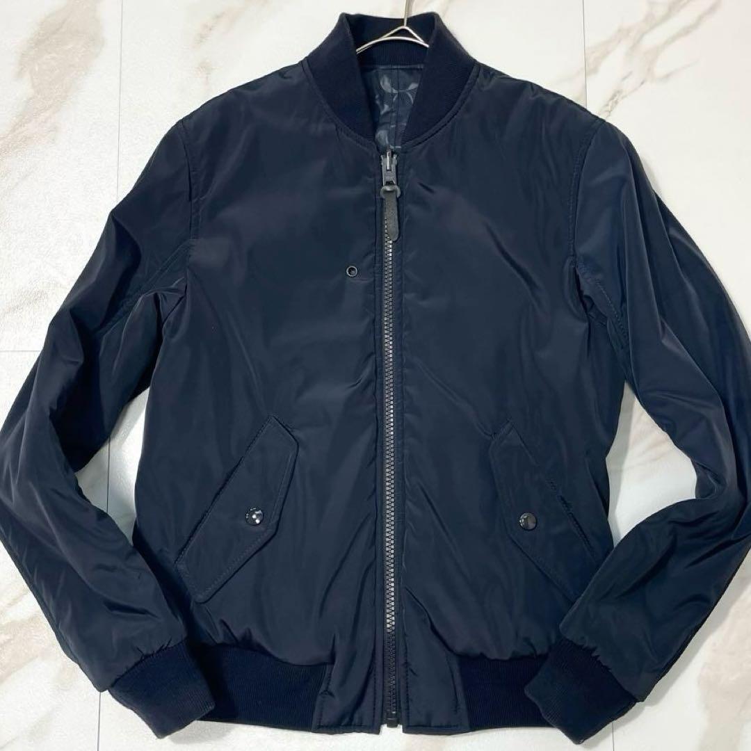 美品✨コーチ MA-1 ボンバージャケット リバーシブル シグネチャー 黒×紺