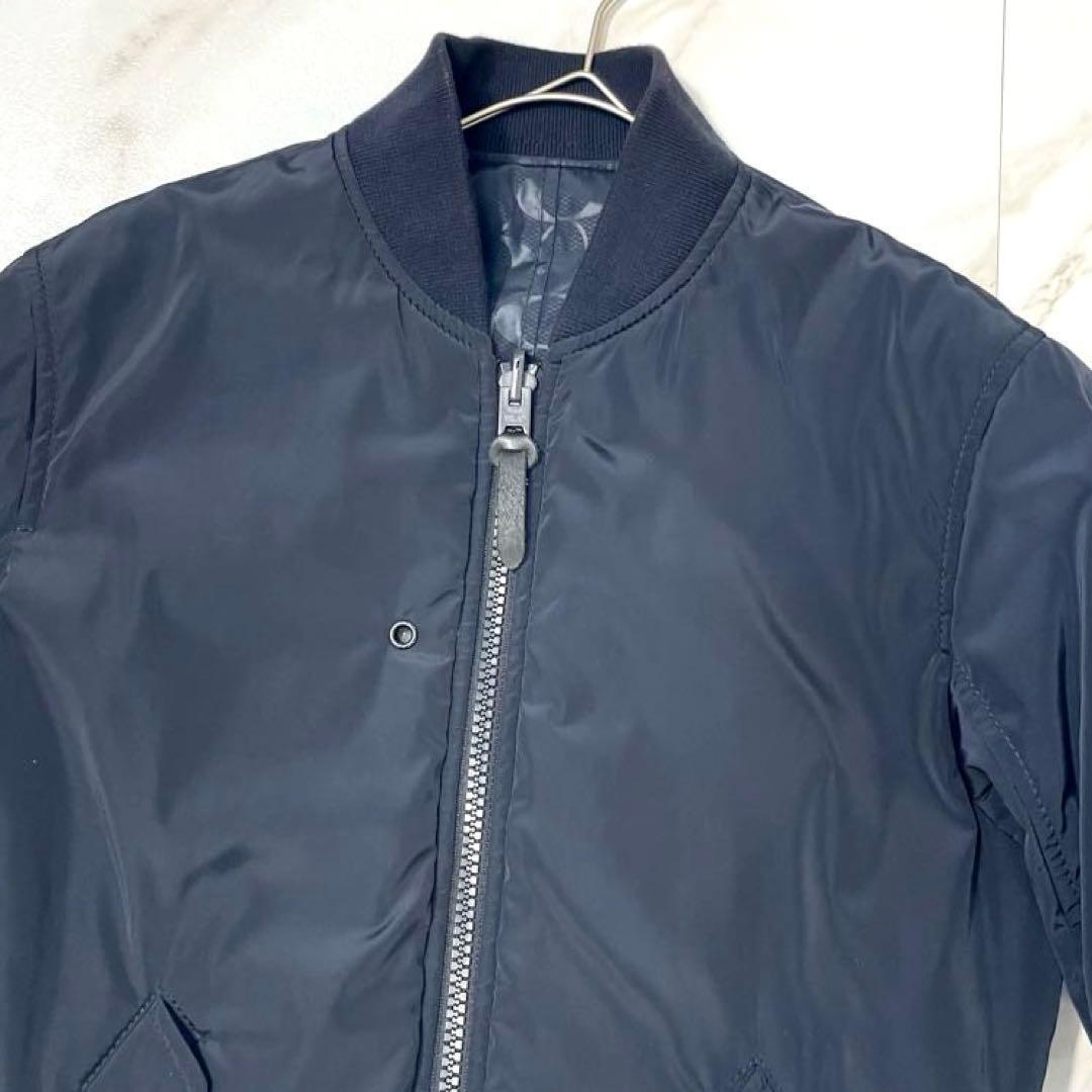 美品✨コーチ MA-1 ボンバージャケット リバーシブル シグネチャー 黒×紺