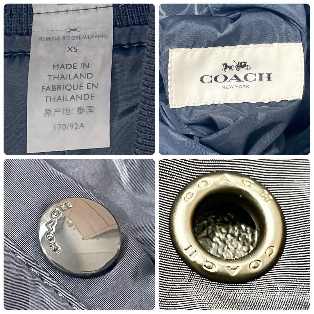 美品✨コーチ MA-1 ボンバージャケット リバーシブル シグネチャー 黒×紺