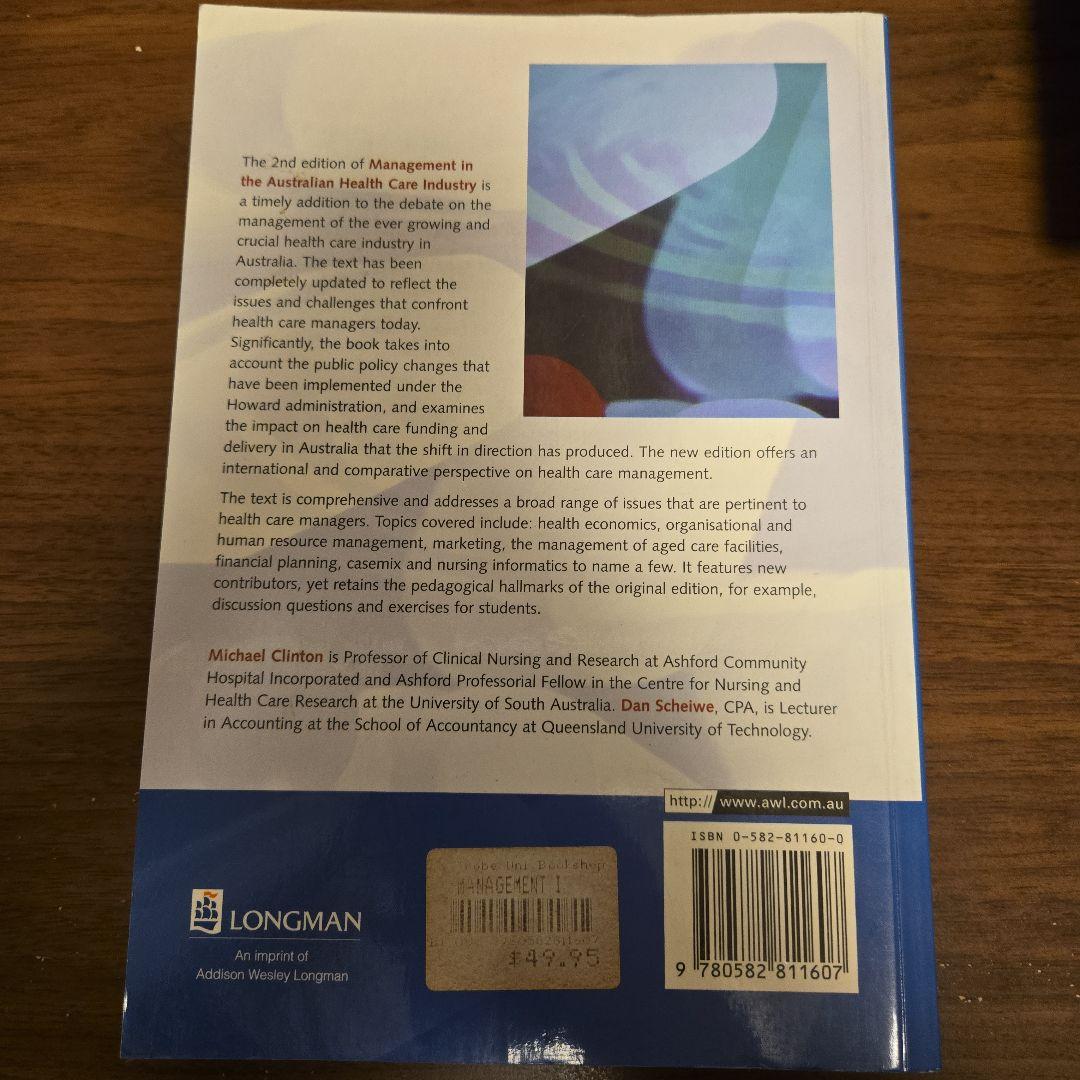 洋書 Management in the Australian Health Care