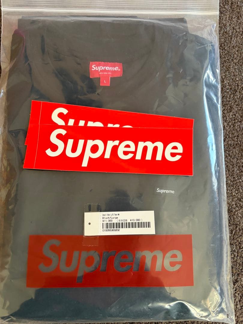 22fw supreme Small Box L/S Tee L 黒 ロンT