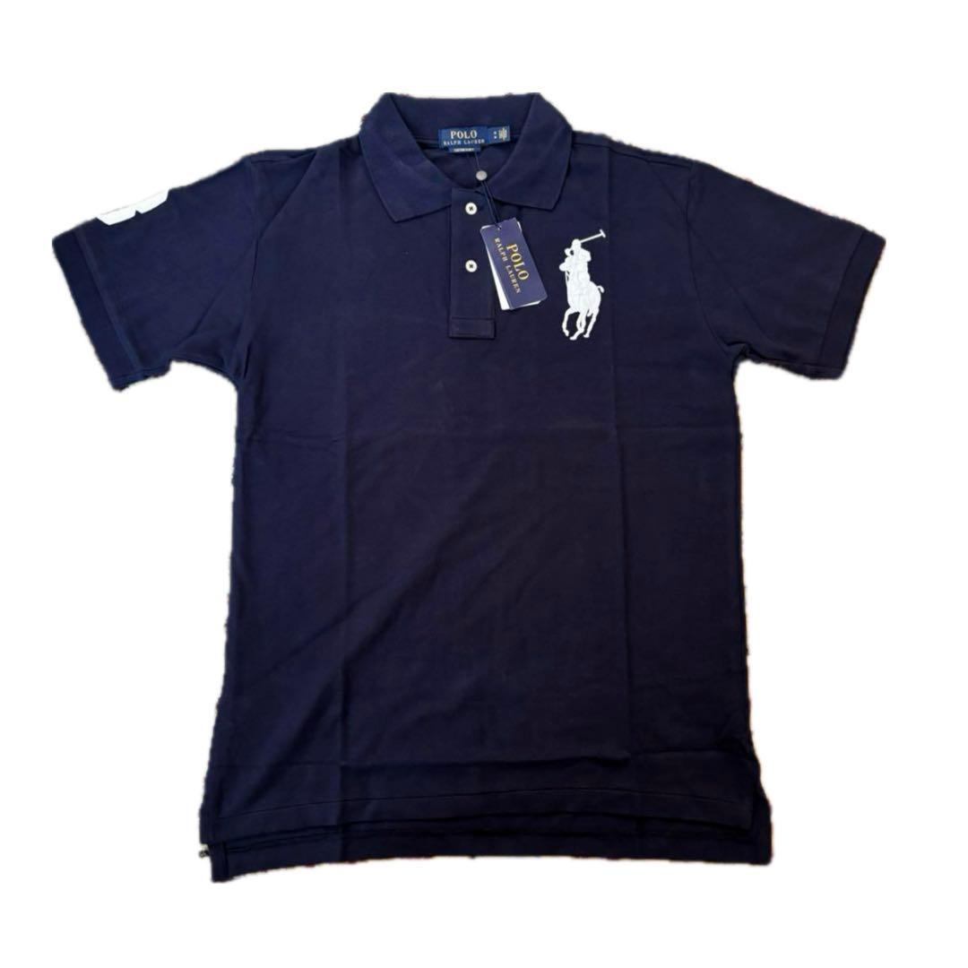 Ralph Lauren ポロシャツ ビッグポニー ネイビー 未使用 90s