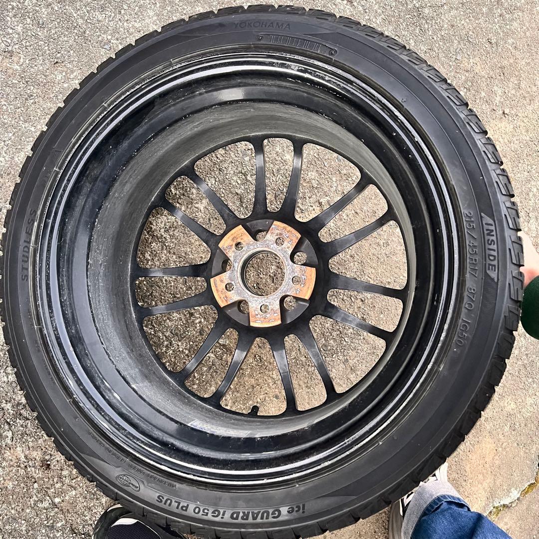 鍛造Rays VOLK RACING RE30 8J PCD100 スタッドレス