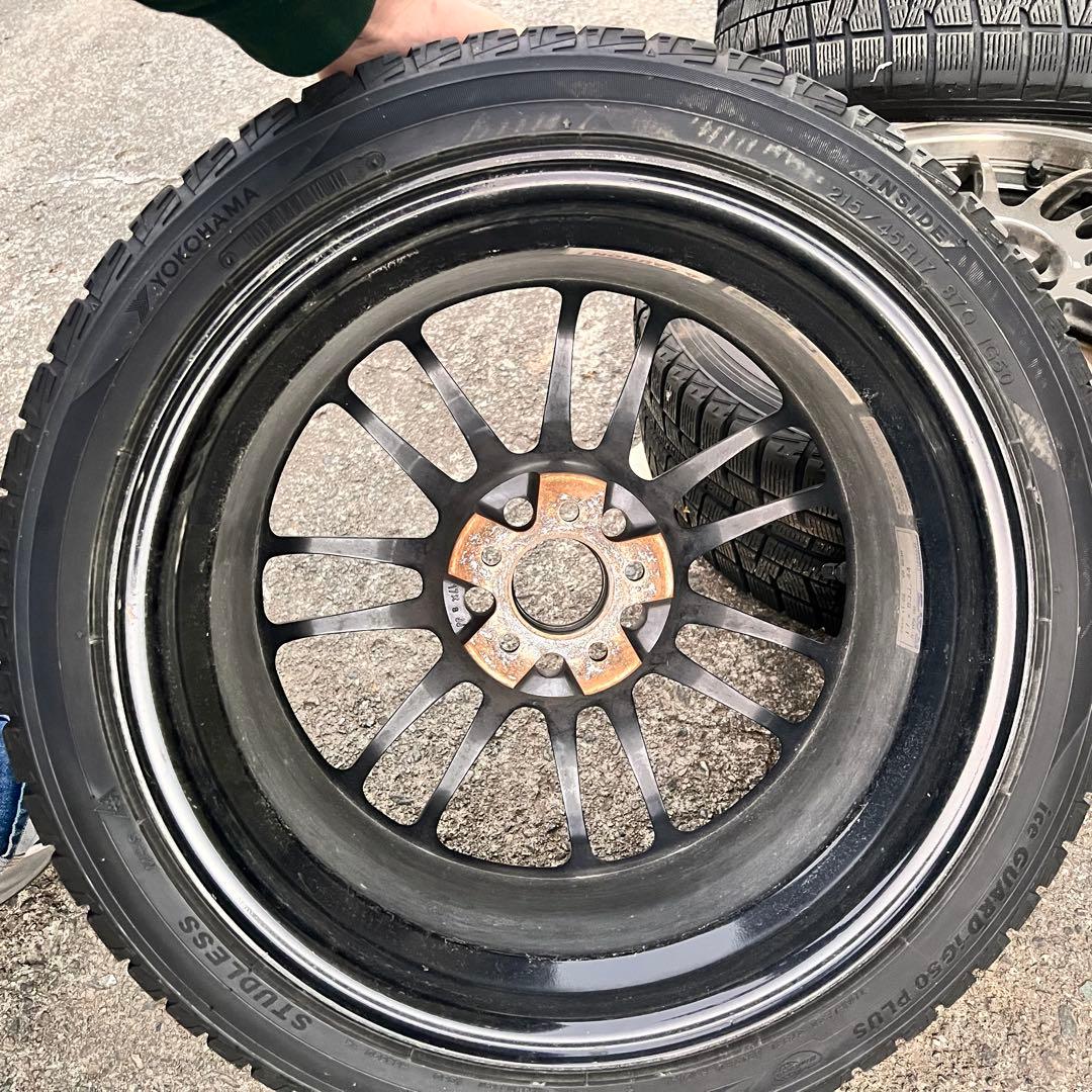 鍛造Rays VOLK RACING RE30 8J PCD100 スタッドレス