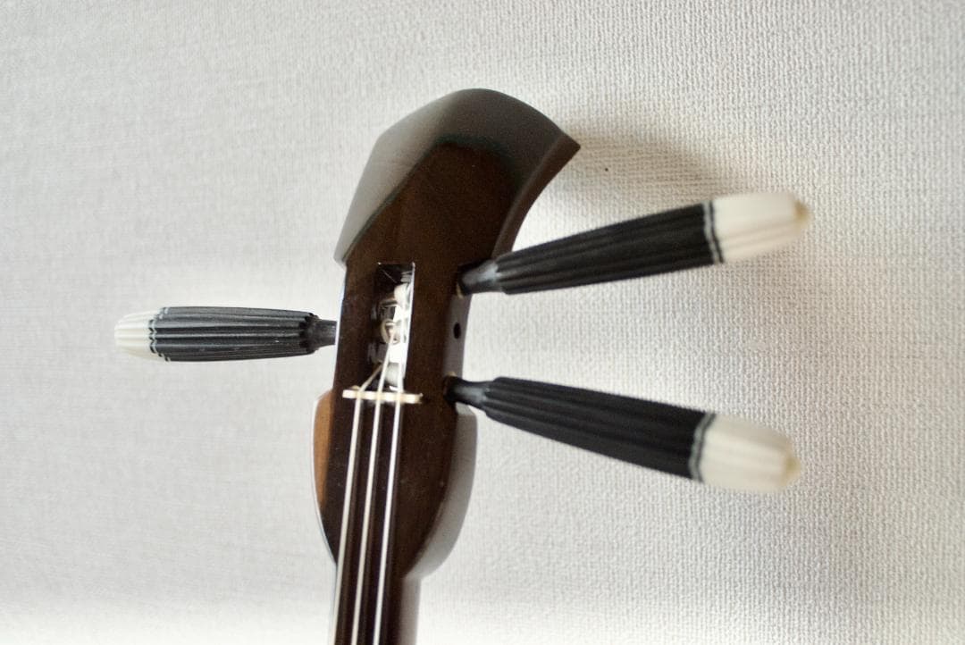 三線 本皮１枚張り（表） 黒檀棹 ハードケース付　送料込み　三味線　沖縄