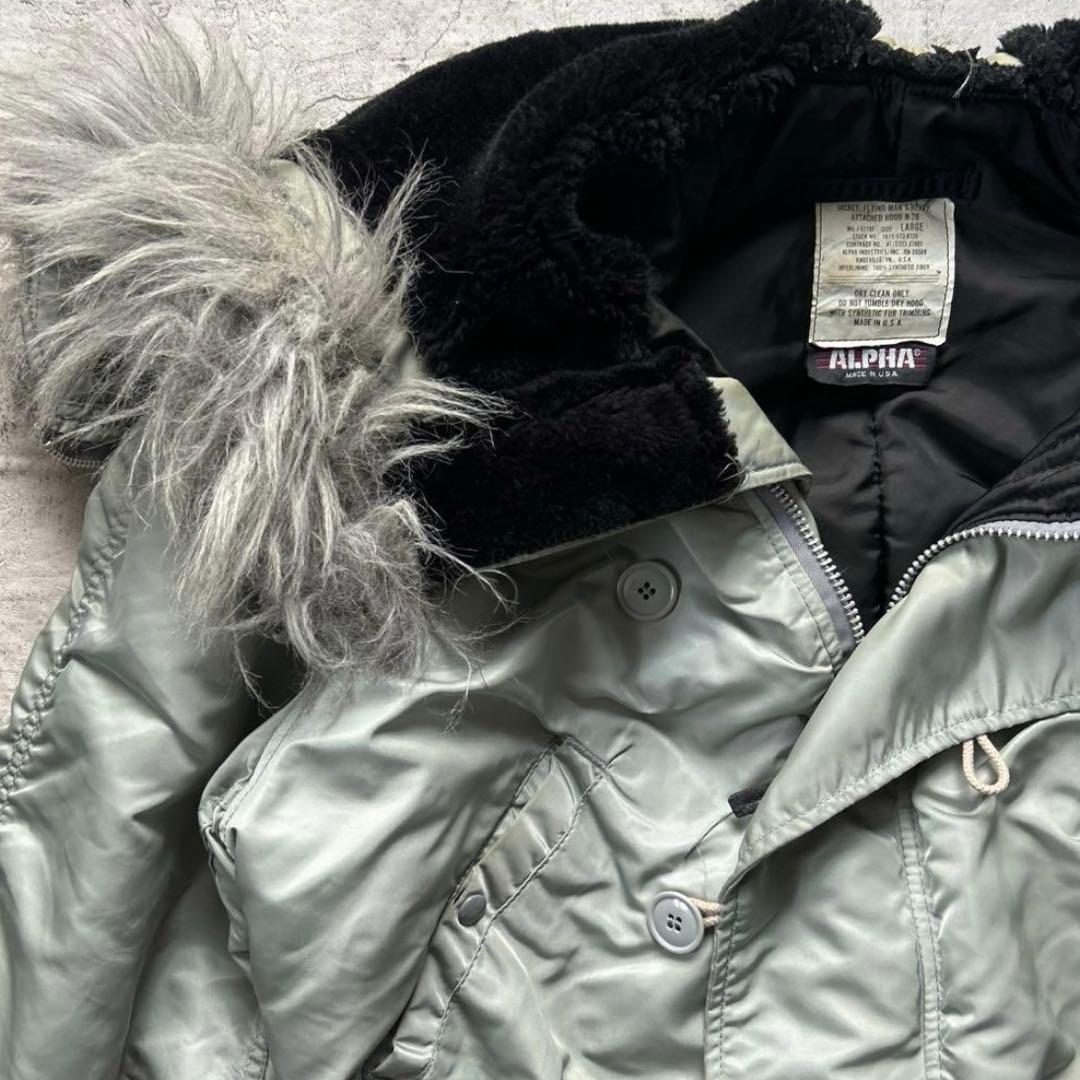 ✨旧タグ　80年代✨　Alpha n-2b シルバー USA製　平成　y2k