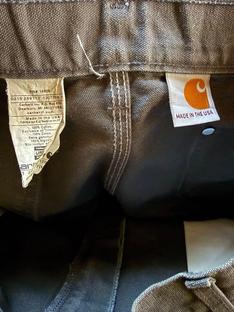 USA製 Carhartt ダブルニー グレー 36x30